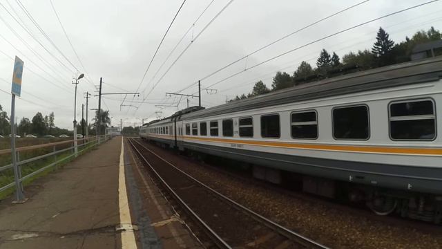 Электропоезд ЭД4М-0488 ЦППК платформа Зосимова Пустынь 11.09.2016 смотреть онлайн