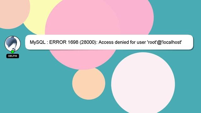 MySQL : ERROR 1698 (28000): Access denied for user 'root'@'localhost' смотреть онлайн