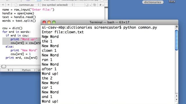 Python for Informatics - Exercise from Chapter 9 смотреть онлайн