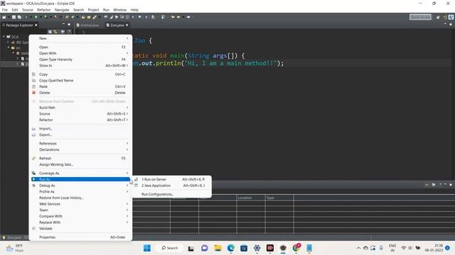 Oracle Java Certification - OCA | Java Class Structure, Main method & Comments | #corejava #tutoria смотреть онлайн