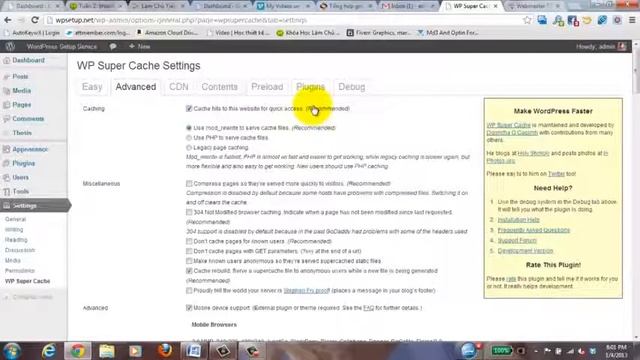 Video 2 Tăng Tốc WordPress Với WP Super Cache Plugin смотреть онлайн