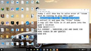 how to fix «steam must be running to play this game (steamapi_init()failed)«100% genuine