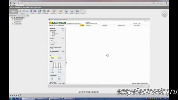 Autodesk Fusion 360. McMaster-Carr. Стандартные изделия. Винты, подшипники, гайки...