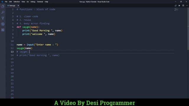 Functions In Python ! In Hindi By Desi Programmer ! смотреть онлайн