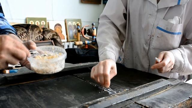 5. Обработка обратной стороны, продолжение реставрации иконы. смотреть онлайн