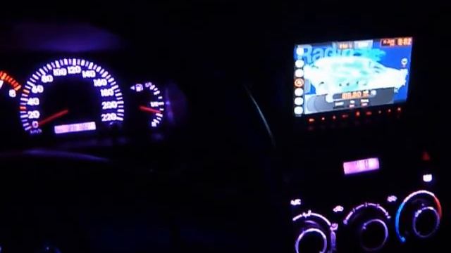 RGB подсветка приборной панели в Toyota Corolla 120. смотреть онлайн