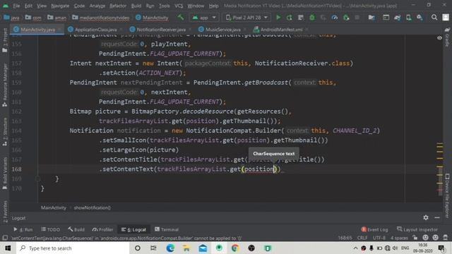 How To Make Music Player Notification In Android Studio | Show Notification In Sliding Panel Part 4 смотреть онлайн