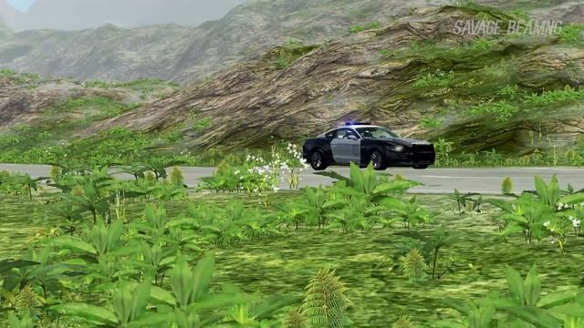 Cars vs Large Spinner with Chain #5 - BeamNG Drive смотреть онлайн