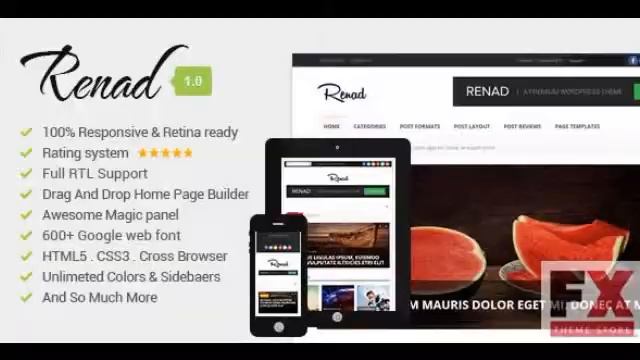 Preview Renad - Clean and Modern WordPress Magazine Theme TF смотреть онлайн