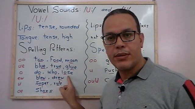 Vowel Sounds /u:/ as in "moon" and /ʊ/ as in "book"..lesson (5)أسهل و أروع شرح смотреть онлайн