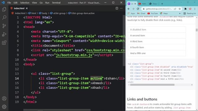 35. Bootstrap 5 List Group Bangla Tutorial смотреть онлайн