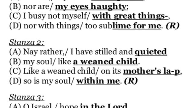 Psalm 131 Nov 5 смотреть онлайн