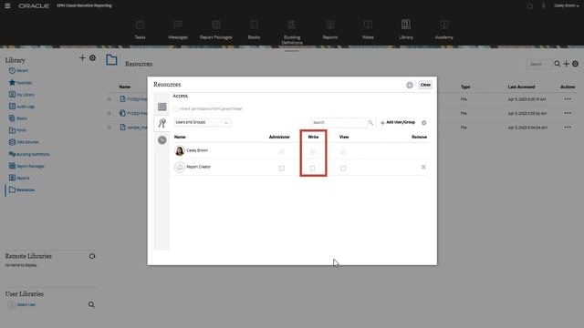 Granting Access to Library Artifacts in Narrative Reporting смотреть онлайн
