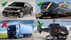 Тесты для детей - Что лишнее? Развивающее видео про транспорт