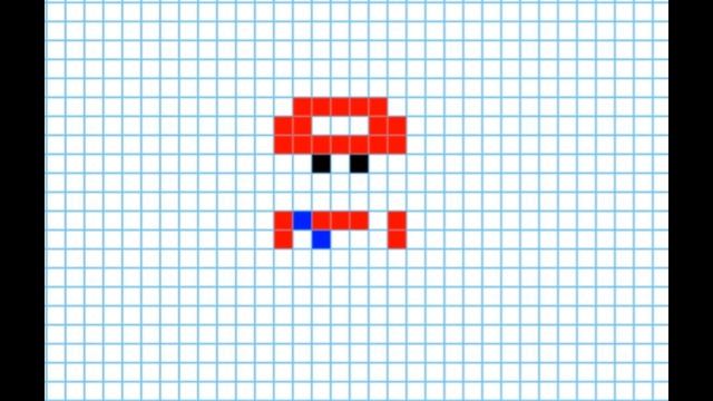 Как нарисовать Супер Марио для детей по клеточкам