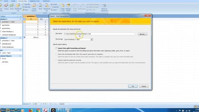 CARA EXPORT DATA ACCESS TO EXCEL смотреть онлайн