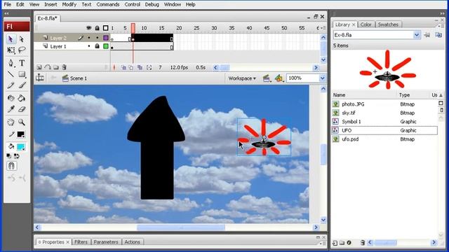 Flash CS: Редактирование слоев