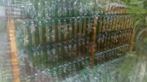 Забор из пластиковых бутылок