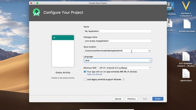 Android Studio Creating New Project Tutorial смотреть онлайн