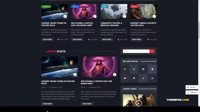 SquadForce - eSports Gaming WordPress Theme formerly Good Games game stream Build Website смотреть онлайн