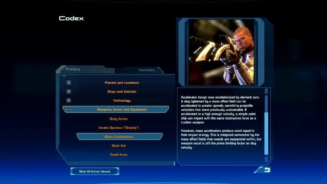 Mass Effect Codex - Weapons, Armor and Equipment смотреть онлайн