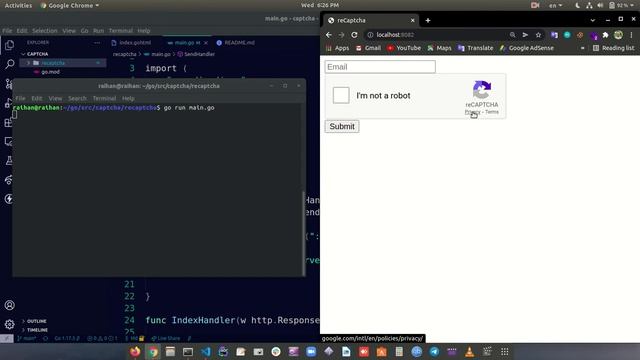 Google recaptcha with Golang смотреть онлайн