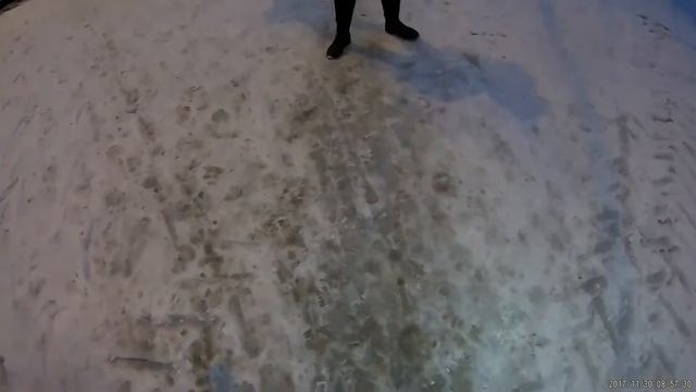 (2017.11.30) (СПб) от дома до работы (ЦНИИ РТК) на моноколесе (снег) смотреть онлайн