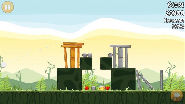 Angry Birds Classic - Poached Eggs Episode - Level 2-10 Walk through with out power-ups смотреть онлайн