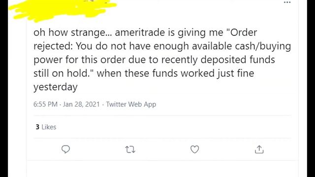 TD Ameritrade: You do not have enough available cash/buying power for this order.. *HOW TO FIX* смотреть онлайн