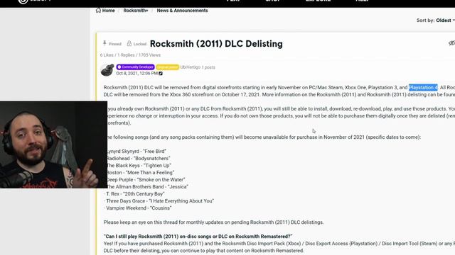 RED ALERT! Original Rocksmith (2011) Delisting! What it Means. смотреть онлайн