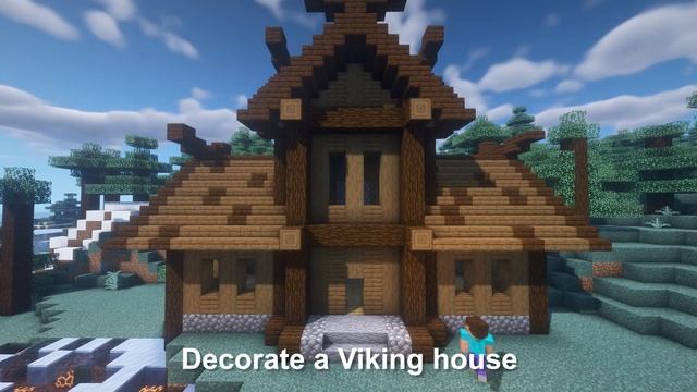 Minecraft: How to build a Viking House | Tutorial смотреть онлайн