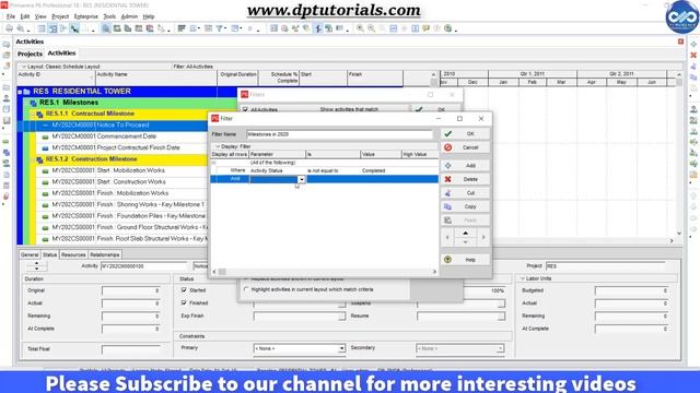 How To Use Both AND and OR Options In Primavera P6 Filters || Primavera Tricks || dptutorials смотреть онлайн