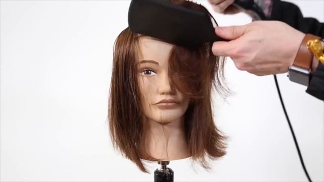 One Length Haircut Tutorial + Flat Wrap Blow Dry Technique