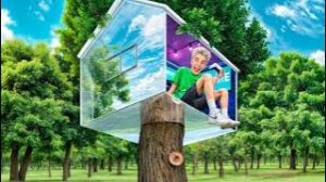 Построили_НЕВИДИМУЮ_СЕКРЕТНУЮ_КОМНАТУ_в_ЛЕСУ_!