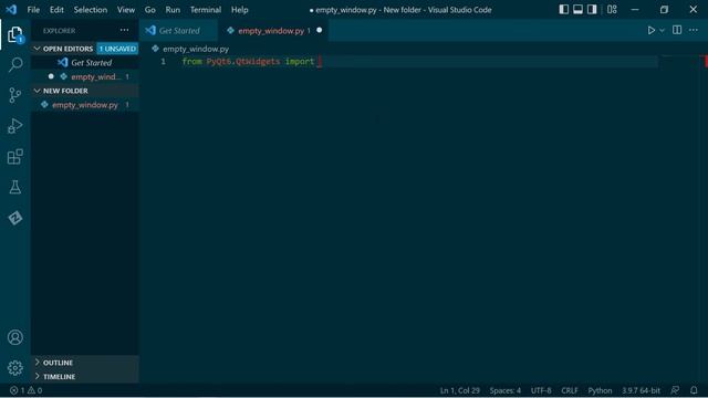 GUI programming with Python 01: Empty Window смотреть онлайн