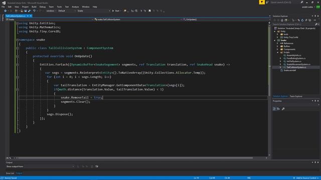 Project Tiny C# SNAKE | Part 4 | Tail Collision and Removal смотреть онлайн