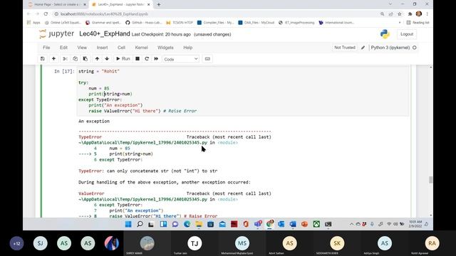 Lecture 39: Python Exceptions | try-except-else-finally | raising exception | user define exceptio смотреть онлайн