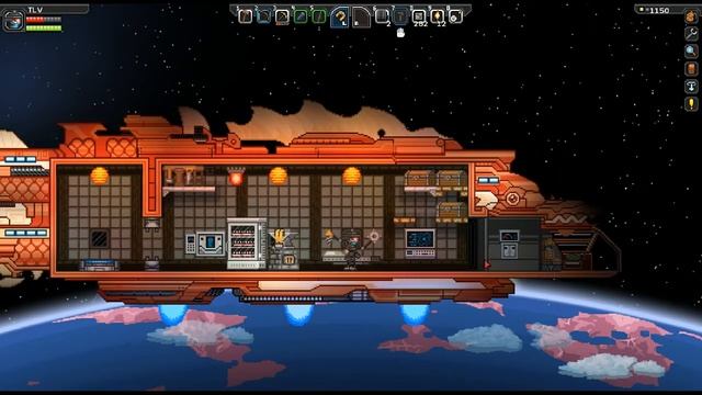 Starbound - Episode 33 : UFO BOSS killing it getting a molten core. Crafting metalworks station. смотреть онлайн