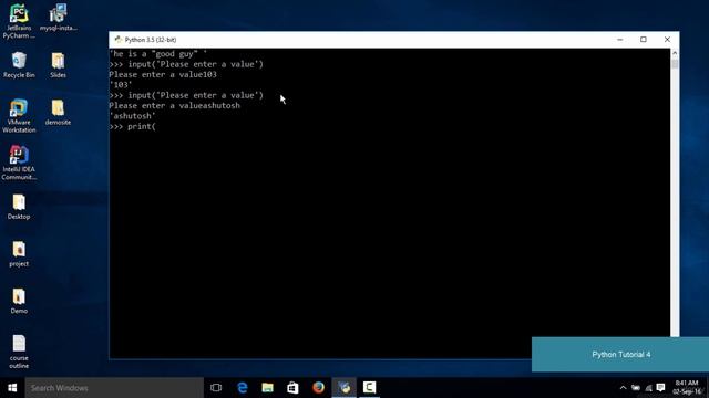 Accepting input from the user in Python || Tutorial for Beginners || смотреть онлайн