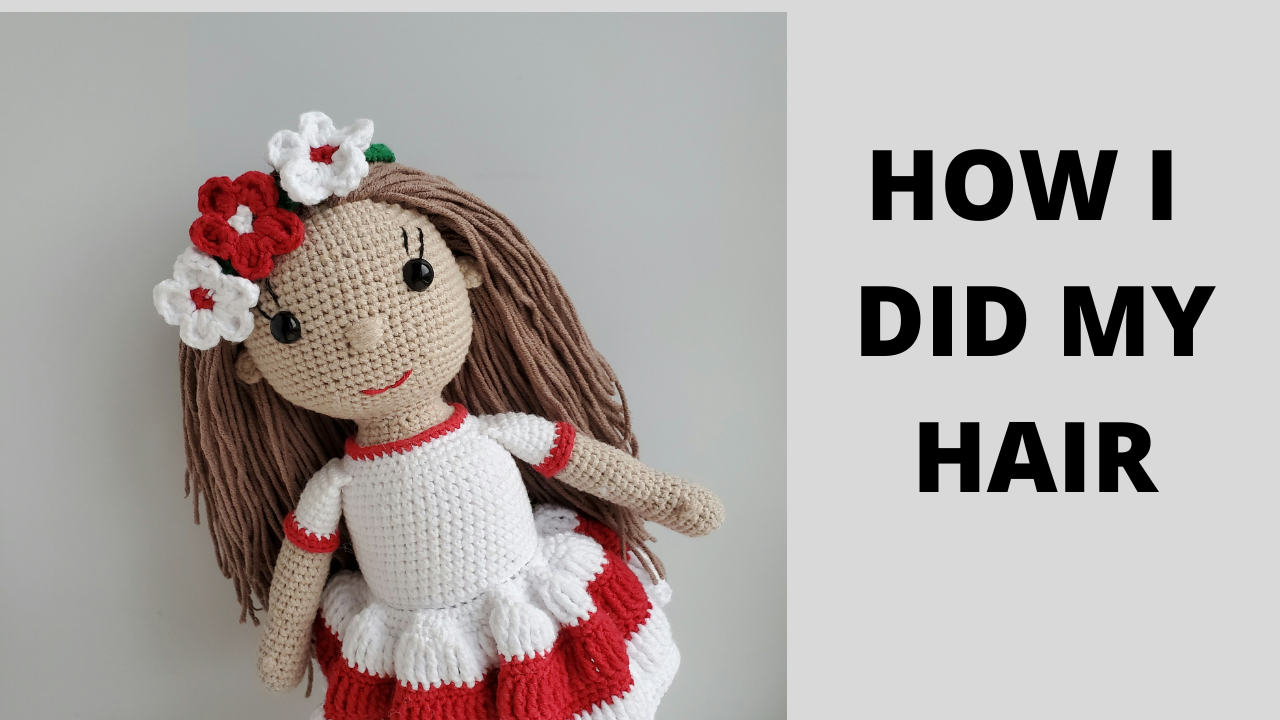 Как пришить волосы для куклы амигуруми ? How To Sew Hair To Amigurumi Doll ?