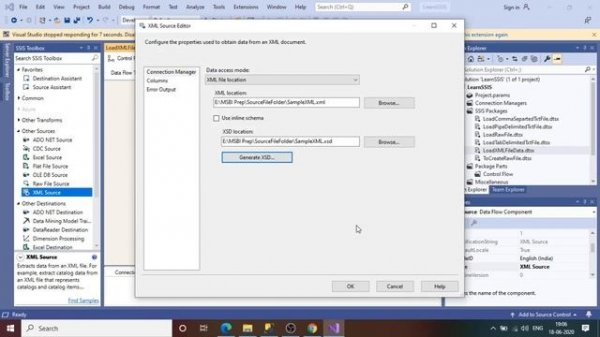How To Load XML File Data to SQL Server Table in SSIS | SQL Server Integration Services
