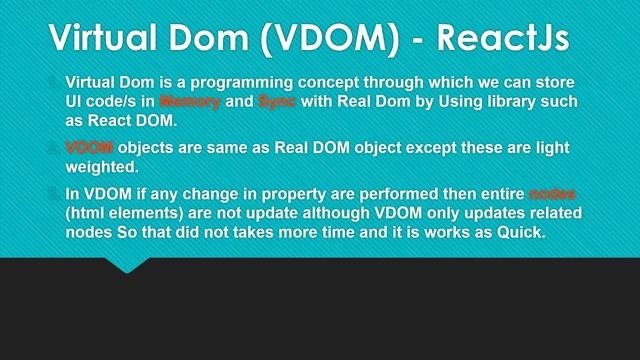 Virtual DOM | React Virtual DOM | VDOM | What is virtual Dom | Difference Between VDOM and Real DOM смотреть онлайн