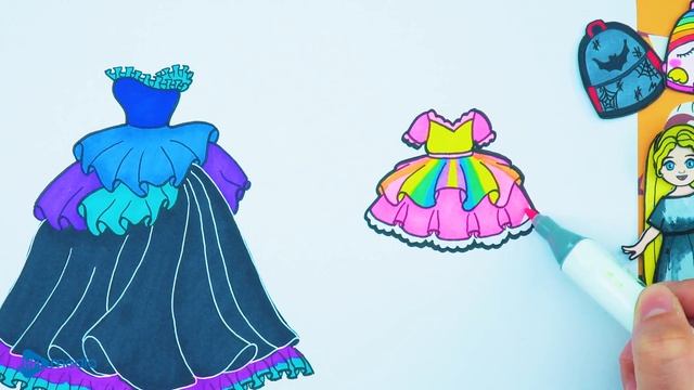 Paper Dolls Dress Up - Rapunzel & Sadako Mother and Daughter Family Dress Handmade - Fairy Tales #7 смотреть онлайн
