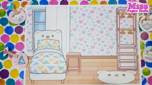 My first Toca boca / QUIET BOOK paperdoll diy | HANDMADE TOCA BOCA BEDROOM смотреть онлайн