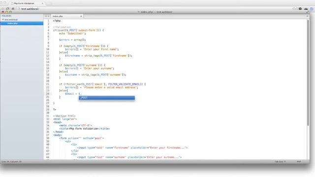 Simple Php Form Validation смотреть онлайн