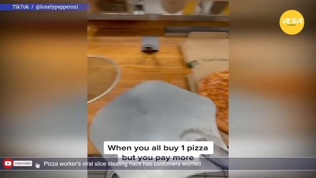 Pizza worker's slice stealing hack has customers worried смотреть онлайн