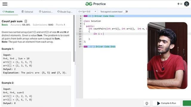 Amazon Coding Question | Count Pair Sum | Daily Dose-12 | Tamil | code io смотреть онлайн
