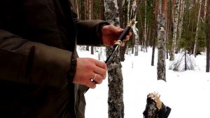 Нож пластунский, рукоять в виде шашки.Обзор