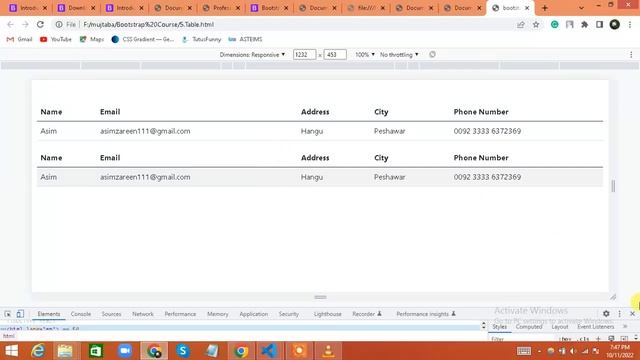 5.Bootstrap Responsive Tables - Table Responsive Classes in Bootstrap Tutorial Urdu / Hindi смотреть онлайн