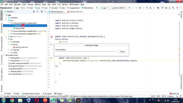 Utiliser Button onClick sur un bouton dans Android Studio смотреть онлайн